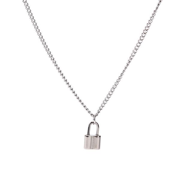 pendant necklaces stainless steel lock necklace padlock charms chain women jewelry, Silver
pendant necklaces stainless steel lock necklace padlock charms chain women jewelry, Silver