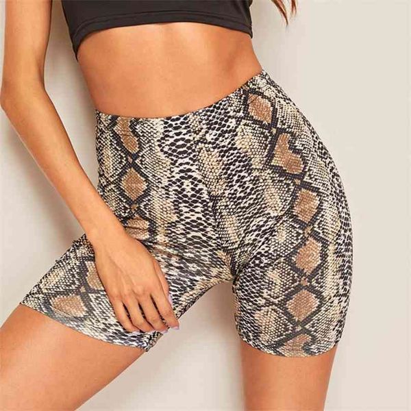 women summer shorts snake print high waist elastic short trousers pantalones cortos mujer 210607, White;black
women summer shorts snake print high waist elastic short trousers pantalones cortos mujer 210607, White;black