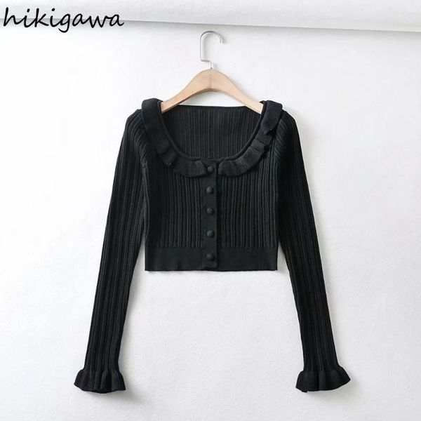 women's knits & tees hikigawa woman sweaters solid o neck long sleeve single breasted lace patchwork cardigan fashion high street top, White
women's knits & tees hikigawa woman sweaters solid o neck long sleeve single breasted lace patchwork cardigan fashion high street top, White