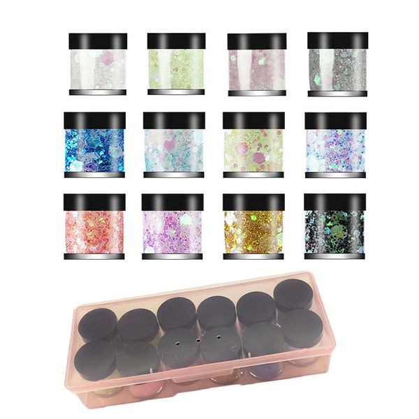 nail glitter mermaid powder mixed color 12pcs/set dipping discoloration style art decorations confetti glitter for nails salon supplies shin, Silver;gold
nail glitter mermaid powder mixed color 12pcs/set dipping discoloration style art decorations confetti glitter for nails salon supplies shin, Silver;gold