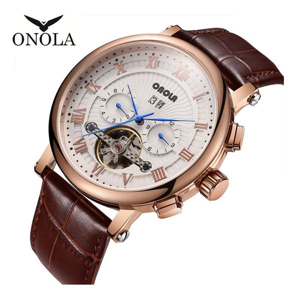 wristwatches onola brand high-quality business leisure multi-functional automatic mechanical watch big dial leather men's orgin wrist, Slivery;brown
wristwatches onola brand high-quality business leisure multi-functional automatic mechanical watch big dial leather men's orgin wrist, Slivery;brown