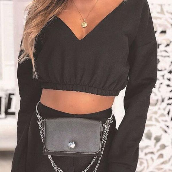 women's hoodies & sweatshirts women long sleeve casual female cotton deep-v neck off shoulder street hoody clothes autumn crop, Black
women's hoodies & sweatshirts women long sleeve casual female cotton deep-v neck off shoulder street hoody clothes autumn crop, Black