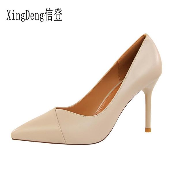 dress shoes xingdeng lady spring party stilettos european design pointed toe women thin heel pu leather high heels pumps, Black
dress shoes xingdeng lady spring party stilettos european design pointed toe women thin heel pu leather high heels pumps, Black
