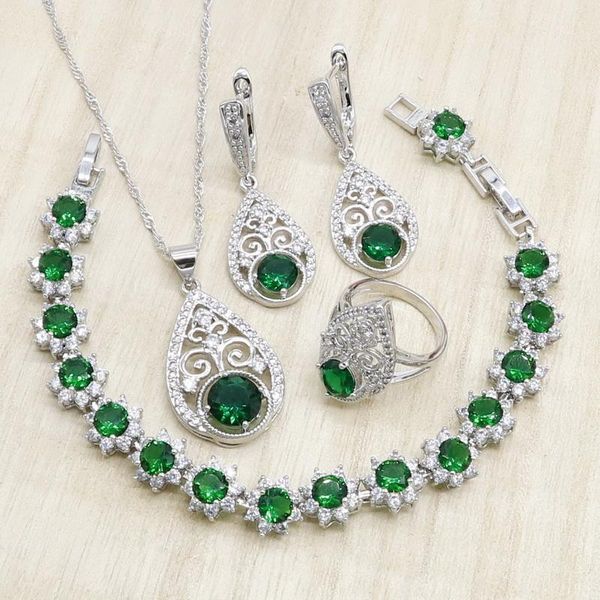 wedding jewelry sets green white semi-precious 925 silver for women bracelet necklace pendant earrings ring birthday, Slivery;golden
wedding jewelry sets green white semi-precious 925 silver for women bracelet necklace pendant earrings ring birthday, Slivery;golden
