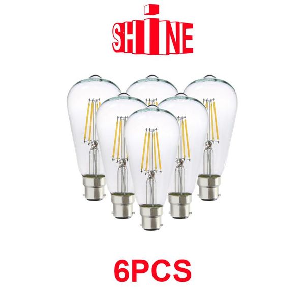other lighting bulbs & tubes st64 filament bulb 8w b22 4000k retro edison 220-240v vintage lamp 6pcs/lot glass
other lighting bulbs & tubes st64 filament bulb 8w b22 4000k retro edison 220-240v vintage lamp 6pcs/lot glass