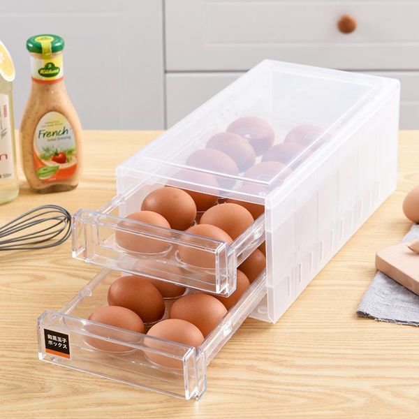 storage bottles & jars double layers egg trays drawer type holder organizers for refrigerator kitchen 24 eggs c66
storage bottles & jars double layers egg trays drawer type holder organizers for refrigerator kitchen 24 eggs c66