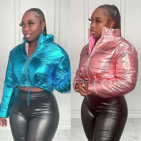 women's jackets bright color warm thick bubble coat women zipper turtleneck crop jacket 2021 winter puffer parkas ladies outwear clothe, Black;brown
women's jackets bright color warm thick bubble coat women zipper turtleneck crop jacket 2021 winter puffer parkas ladies outwear clothe, Black;brown