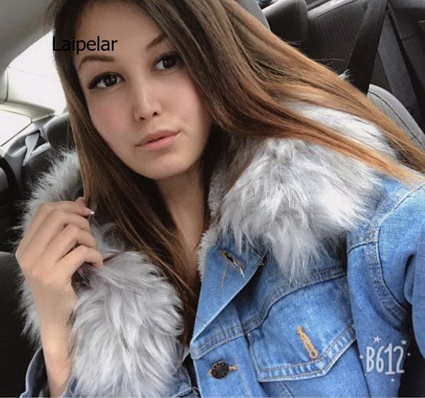 women's jackets denim jacket winter big fur collar korean locomotive lamb coat female student, Black;brown
women's jackets denim jacket winter big fur collar korean locomotive lamb coat female student, Black;brown