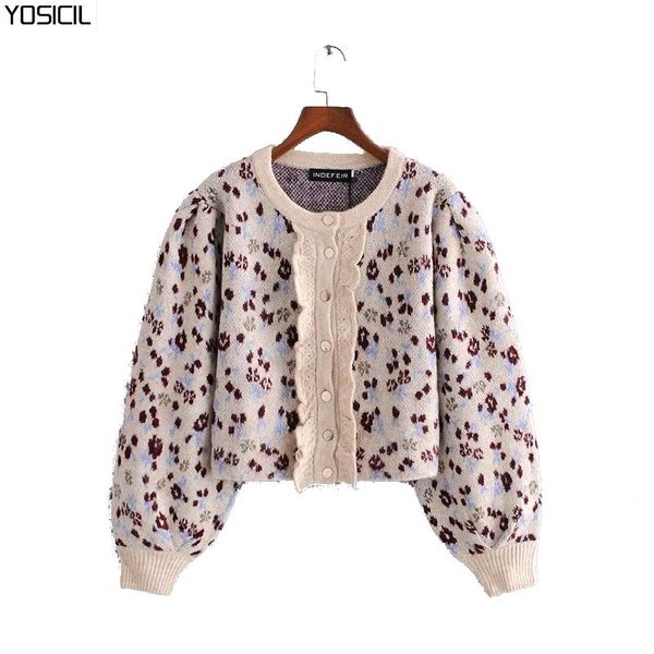 yosicil sweet women knitted cropped cardigan 2021 printed o ruffles chic sweater lantern long sleeve casual outerwear, White
yosicil sweet women knitted cropped cardigan 2021 printed o ruffles chic sweater lantern long sleeve casual outerwear, White