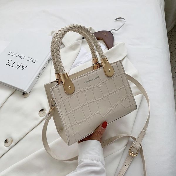 stone pattern pu leather crossbody bags for women 2020 shoulder bag with weave handle lady travel handbags totes c0228
stone pattern pu leather crossbody bags for women 2020 shoulder bag with weave handle lady travel handbags totes c0228