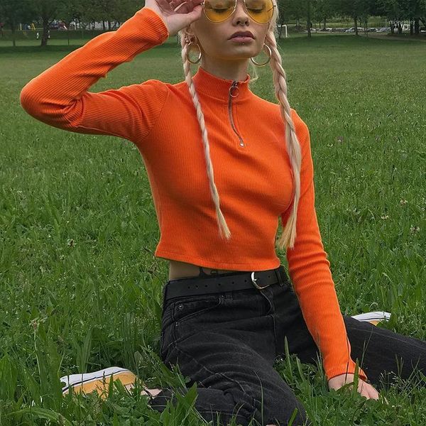 women's hoodies & sweatshirts women casual turtleneck orange front zipper cropped pullover sweatshirt spring 2021 autumn knitted hoodie, Black
women's hoodies & sweatshirts women casual turtleneck orange front zipper cropped pullover sweatshirt spring 2021 autumn knitted hoodie, Black