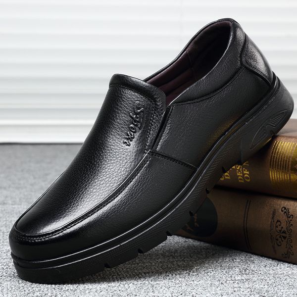 New 2021 Men Dress Shoes Genuine Leather Breathable Middle Aged Business Round Toe Wedding Footwear Male Flat 896Dress Shoes, Black
New 2021 Men Dress Shoes Genuine Leather Breathable Middle Aged Business Round Toe Wedding Footwear Male Flat 896Dress Shoes, Black