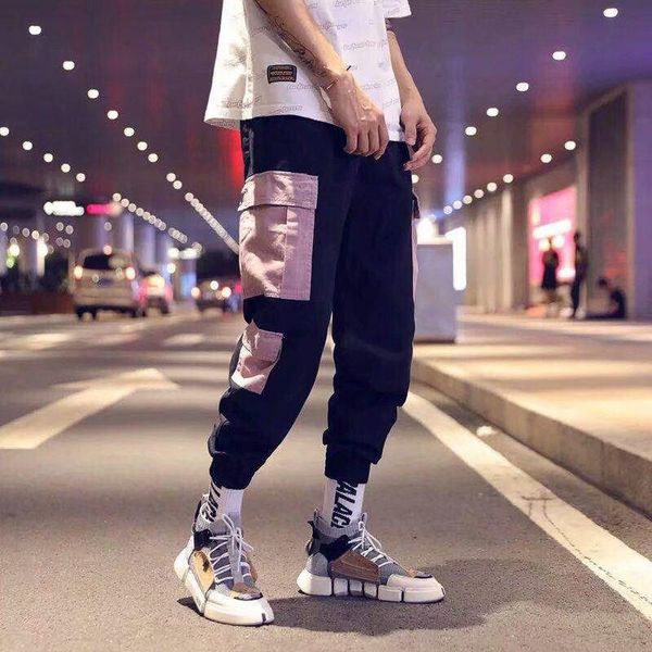 men's pants cool pocket loose men hiphop fashion joggers trousers streetwear, Black
men's pants cool pocket loose men hiphop fashion joggers trousers streetwear, Black