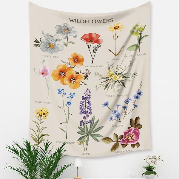 tapestries home decor botanical wildflower tapestry wall hanging flower reference chart hippie bohemian colorful ins
tapestries home decor botanical wildflower tapestry wall hanging flower reference chart hippie bohemian colorful ins