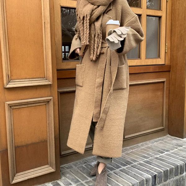 women's knits & tees women autumn winter long khaki knitted cardigan sweater with belt open stitch outerwear female warm clothes solid, White
women's knits & tees women autumn winter long khaki knitted cardigan sweater with belt open stitch outerwear female warm clothes solid, White