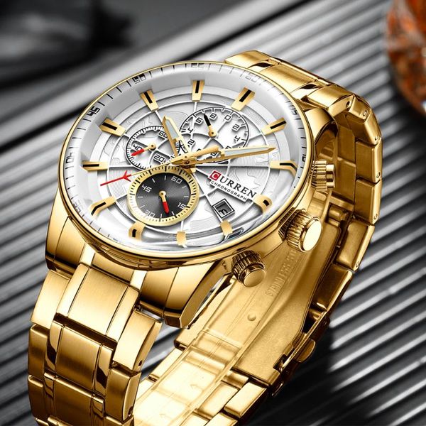 wristwatches relogio masculino fashion watch men currenbrand sport watches mens waterproof quartz clock man casual military wristwatch, Slivery;brown
wristwatches relogio masculino fashion watch men currenbrand sport watches mens waterproof quartz clock man casual military wristwatch, Slivery;brown