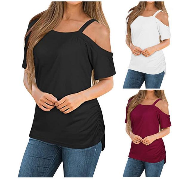 women's t-shirt pure color series tshirts ropa mujer verano 2021 casual one shoulder tshirt off the for summer 527#g, White
women's t-shirt pure color series tshirts ropa mujer verano 2021 casual one shoulder tshirt off the for summer 527#g, White