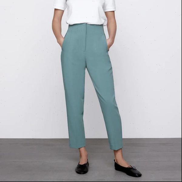summer casual solid women capris ankle length za high waist fashion street female elegant straight trousers clothing, Black;white
summer casual solid women capris ankle length za high waist fashion street female elegant straight trousers clothing, Black;white