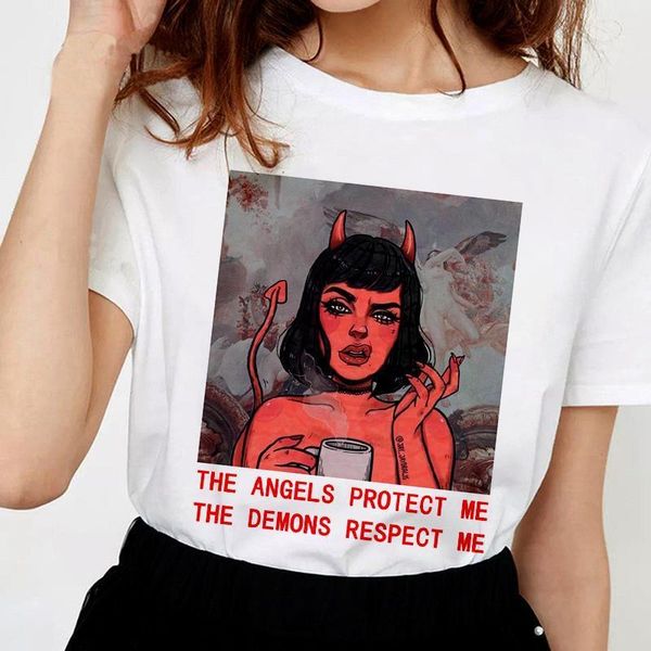the angels protect me the demons respect me printing t-shirt harajuku vintage women's fashion t shirt summer casual tshirt, White
the angels protect me the demons respect me printing t-shirt harajuku vintage women's fashion t shirt summer casual tshirt, White
