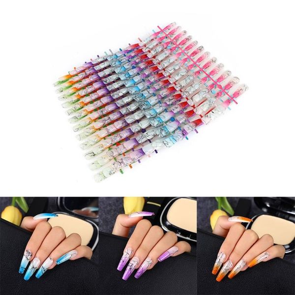 false nails 24pcs/bag brushed two-tone gradient detachable long wearable ballerina fake full cover nail tips, Red;gold
false nails 24pcs/bag brushed two-tone gradient detachable long wearable ballerina fake full cover nail tips, Red;gold