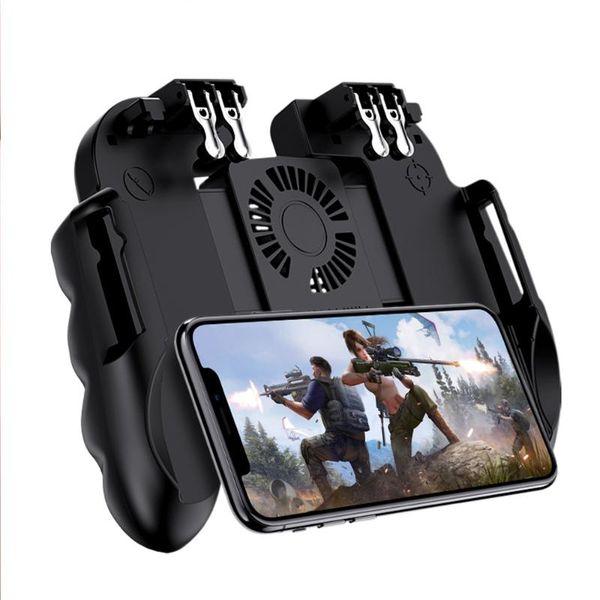 game controllers & joysticks h9 six finger pubg controller gamepad joystick mobile trigger l1r1 shooter pad phone holder with cooler fans
game controllers & joysticks h9 six finger pubg controller gamepad joystick mobile trigger l1r1 shooter pad phone holder with cooler fans