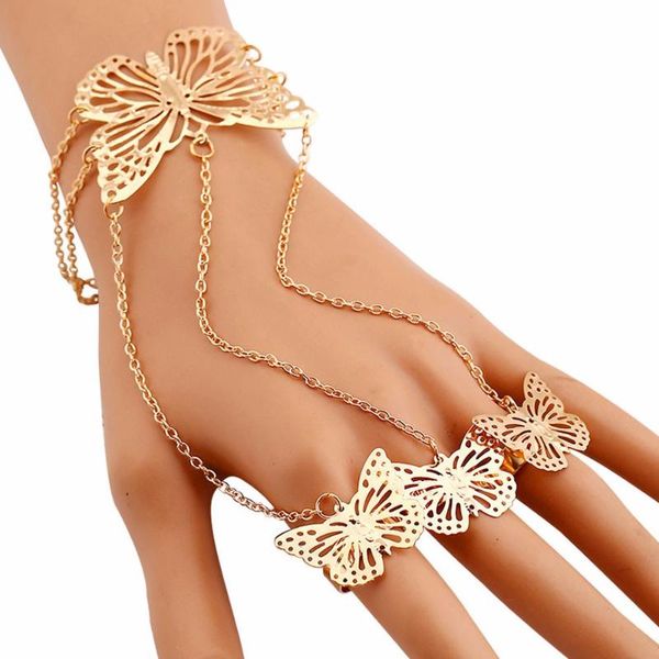 link, chain 2021 bohemian bracelets vintage hollow butterfly contacting finger bangles slave for women jewelry gifts, Black
link, chain 2021 bohemian bracelets vintage hollow butterfly contacting finger bangles slave for women jewelry gifts, Black