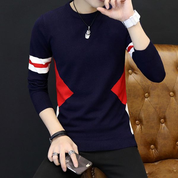 sweaters knit men's sweater pullover crew neck korean bottomed shirt, White;black
sweaters knit men's sweater pullover crew neck korean bottomed shirt, White;black