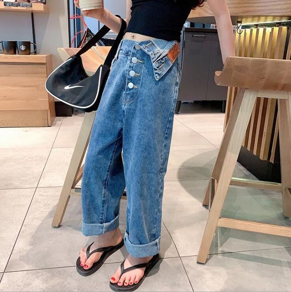 jeans 2021 wholesale girls denim wide pants fashion autumn jean 3-8t f677, Blue
jeans 2021 wholesale girls denim wide pants fashion autumn jean 3-8t f677, Blue