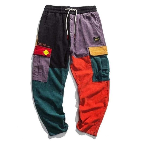 men's pants 2021 color stitching cargo pocket casual streetwear harajuku sweatpants male hip hop trousers, Black
men's pants 2021 color stitching cargo pocket casual streetwear harajuku sweatpants male hip hop trousers, Black