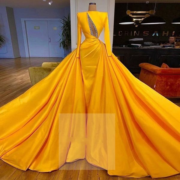long sleeves new gold satin arabic evening 2021 with detachable skirt prom party gowns vestidos de noche 43sa, Black;red
long sleeves new gold satin arabic evening 2021 with detachable skirt prom party gowns vestidos de noche 43sa, Black;red