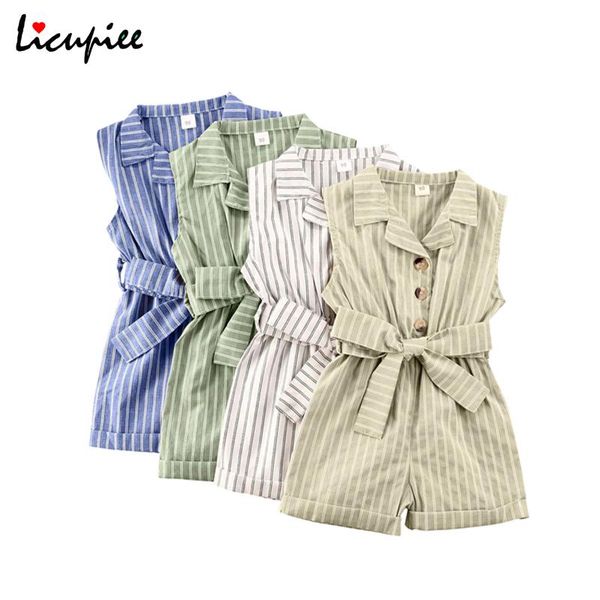 4 colors summer toddler baby girls rompers overalls striped print sleeveless turn down button jumpsuits 1-6 years, Blue
4 colors summer toddler baby girls rompers overalls striped print sleeveless turn down button jumpsuits 1-6 years, Blue