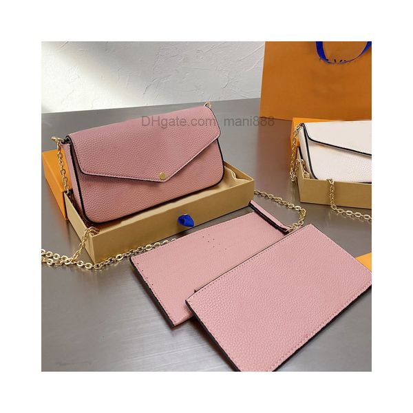 women chain handbag wallets 3pcs set crossbody shoulder bag clutch fashion letter gradient design handbags hasp purse multi pochette
women chain handbag wallets 3pcs set crossbody shoulder bag clutch fashion letter gradient design handbags hasp purse multi pochette
