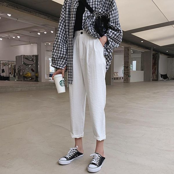 women's pants & capris 2021 spring nine-point female korean version of harem cotton linen casual thin section, Black;white
women's pants & capris 2021 spring nine-point female korean version of harem cotton linen casual thin section, Black;white