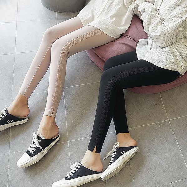 women's leggings kl403 slimming legging women high waist lace female cotton elegant pants trousers, Black
women's leggings kl403 slimming legging women high waist lace female cotton elegant pants trousers, Black