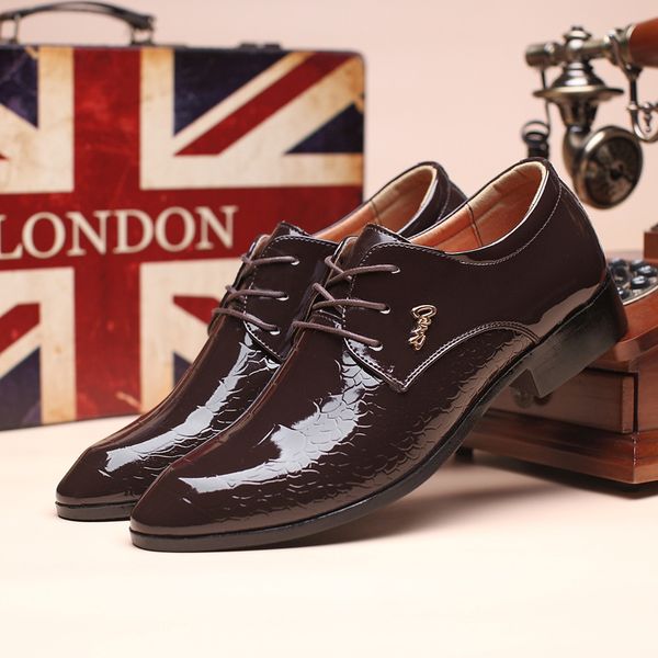 mens dress shoes fashion pointed toe lace up mens business casual shoes brown black leather oxfords shoes big size 38-45, Red;white
mens dress shoes fashion pointed toe lace up mens business casual shoes brown black leather oxfords shoes big size 38-45, Red;white