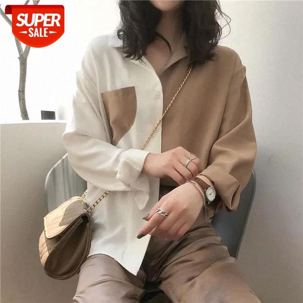 Spring Autumn Shirt Women Blouse Korean 2021 New Niche Hit Color Loose BF Style Suit Collar Long-sleeved Top Button Up Shirt #2g61, White
Spring Autumn Shirt Women Blouse Korean 2021 New Niche Hit Color Loose BF Style Suit Collar Long-sleeved Top Button Up Shirt #2g61, White