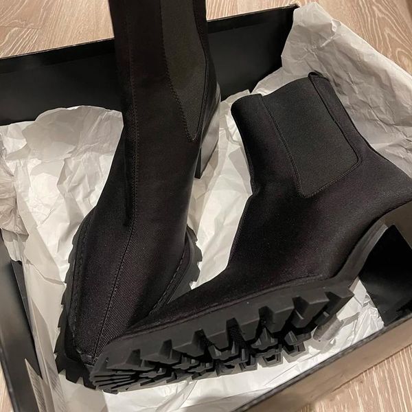 boots ankle boot for women square toe high heels booties winter fashion band slip-on shoes botas de mujer, Black
boots ankle boot for women square toe high heels booties winter fashion band slip-on shoes botas de mujer, Black