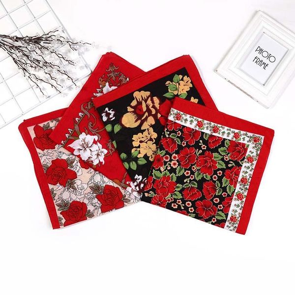 scarves 54cm*54cm vintage floral printed bandana square scarf hip hop headband for women men wristband pocket towel, Blue;gray
scarves 54cm*54cm vintage floral printed bandana square scarf hip hop headband for women men wristband pocket towel, Blue;gray