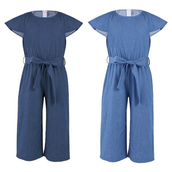 jumpsuits kids girls summer clothing children flying sleeve high waist wide leg pants overalls denim romper jumpsuit long, Blue
jumpsuits kids girls summer clothing children flying sleeve high waist wide leg pants overalls denim romper jumpsuit long, Blue