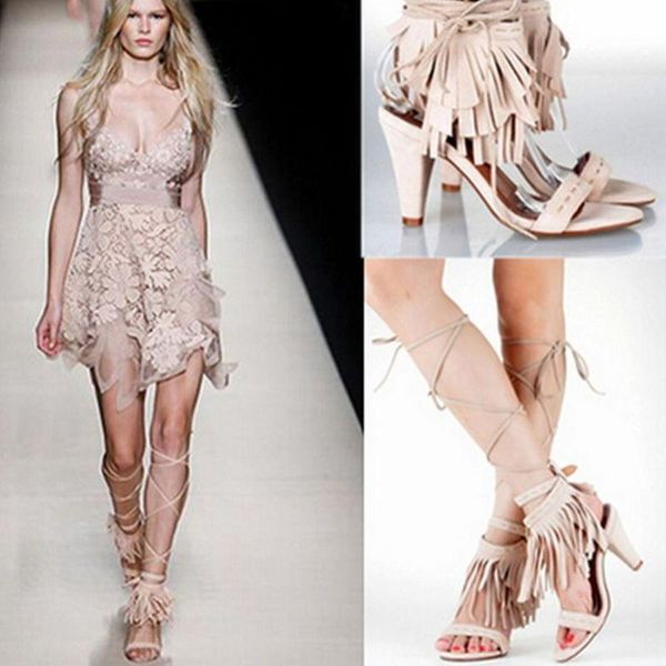 sandals woman fashion tassel design open toe lace up gladiator ankle buckle strap high heel dress shoes, Black
sandals woman fashion tassel design open toe lace up gladiator ankle buckle strap high heel dress shoes, Black