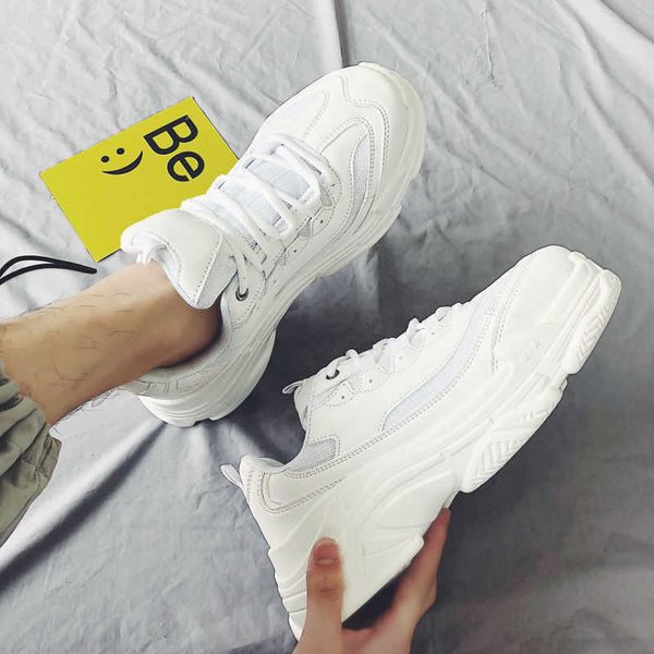 dad sho men's 2021 fashion thick soled increased youth trend small white lace up in
dad sho men's 2021 fashion thick soled increased youth trend small white lace up in