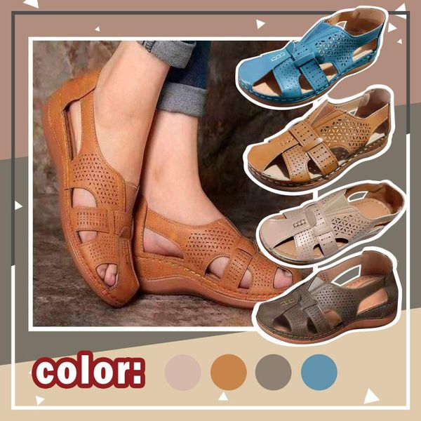 sandals summer women's open toe ladies beach hollow out solid retro roman breathable wedges shoes, Black
sandals summer women's open toe ladies beach hollow out solid retro roman breathable wedges shoes, Black