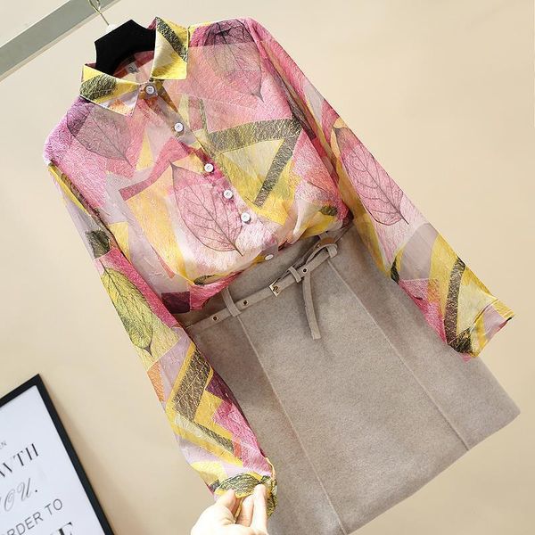 women shirt spring summer womens long sleeved korean sweet wild printing chiffon sleeve blouse thin section tide gd269, White
women shirt spring summer womens long sleeved korean sweet wild printing chiffon sleeve blouse thin section tide gd269, White