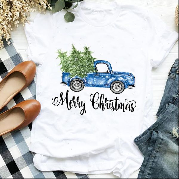 women t shirt lady cartoon snow truck tree camisetas christmas womens clothes tee for tshirt female graphic, White
women t shirt lady cartoon snow truck tree camisetas christmas womens clothes tee for tshirt female graphic, White