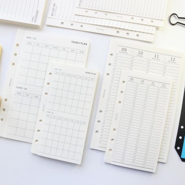 domikee new classic 6 holes refilling inner paper sheets for spiral notebooks stationery: yearly monthly planner list dots a5a6, Purple;pink
domikee new classic 6 holes refilling inner paper sheets for spiral notebooks stationery: yearly monthly planner list dots a5a6, Purple;pink