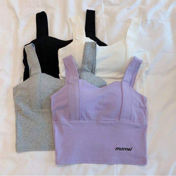 women's tanks & camis cotton beautiful back embroidered letters with chest pads gathered for sports, outer wear and inner wide-shoulder, White
women's tanks & camis cotton beautiful back embroidered letters with chest pads gathered for sports, outer wear and inner wide-shoulder, White
