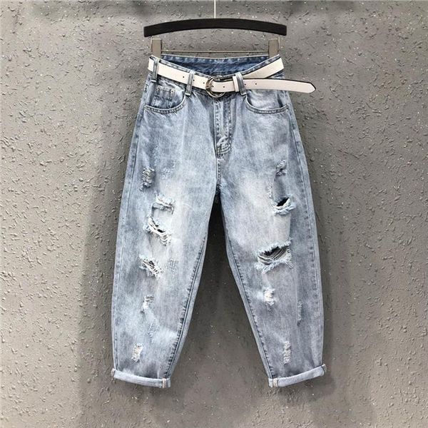 4xl 5xl plus size hole womens jean ripped washed boyfriend long denim harem pants streetwear woman high waist c6981, Blue
4xl 5xl plus size hole womens jean ripped washed boyfriend long denim harem pants streetwear woman high waist c6981, Blue
