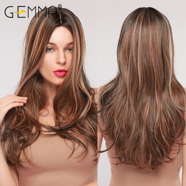 long wavy natural middle part synthetic wig women fake hair heat resistant black brown blonde red highlight cosplay wigs
long wavy natural middle part synthetic wig women fake hair heat resistant black brown blonde red highlight cosplay wigs