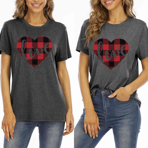 2021 spring and summer new women's valentine's day love print round neck short sleeve t-shirt, White
2021 spring and summer new women's valentine's day love print round neck short sleeve t-shirt, White