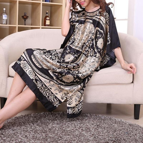women's sleepwear summer faux silk nigh robe black lady bath gown nightgown bathrobe mujer pijama flower, Black;red
women's sleepwear summer faux silk nigh robe black lady bath gown nightgown bathrobe mujer pijama flower, Black;red
